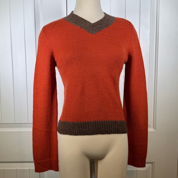Theory Sweaters - Theory Alpaca Wool Colorblock Sweater Size Medium